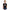 Toddler girl in navy shorts wearing a black 'big attitude pup' toddler t-shirt, sassy dog with big attitude, cozy bluesky