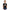 Toddler girl in navy shorts wearing a black 'halloween pup' toddler t-shirt, dog in a halloween top hat costume, cozy bluesky